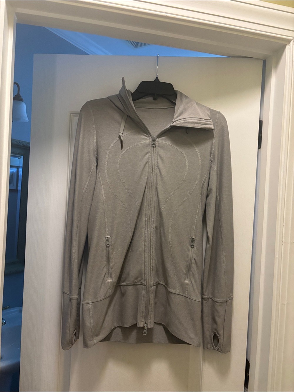 lululemon athletica Light Gray Full-Zip Bomber Jacket